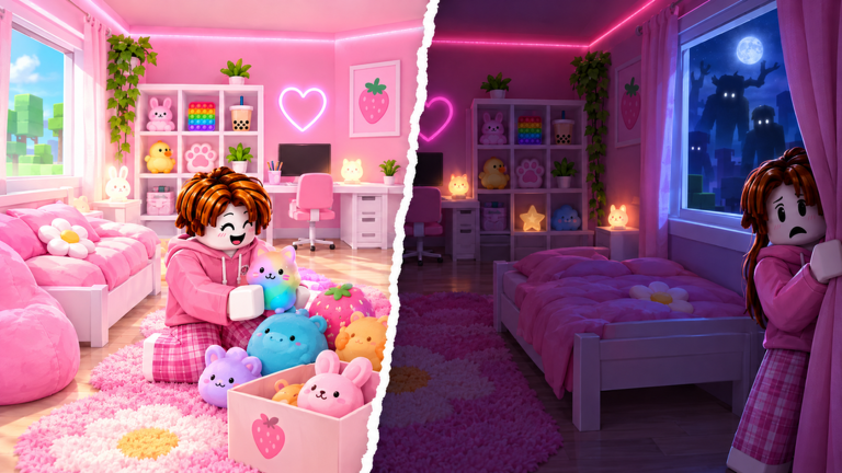 My ASMR House overview screenshot of furnished rooms and the day-night survival setting